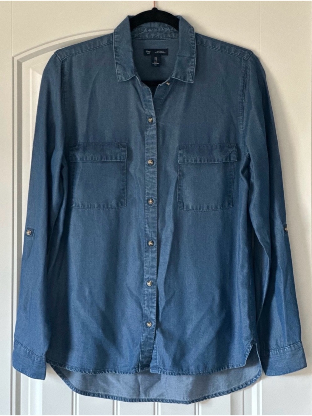 GAP Blue Long Sleeve Denim Shirt
